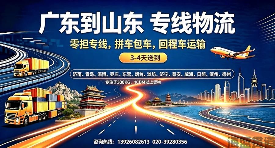 广州至滨州物流公司『专线运输』，时效几天？费用多少？